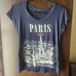 Paris Amour Graphic Tee - Navy